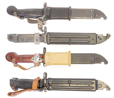 Lot 270 - Four variations of AK47 bayonet and scabbard