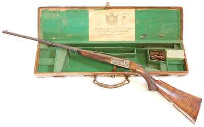 Lot Unusual cased Holland and Holland .295 rook rifle