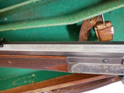 Lot Unusual cased Holland and Holland .295 rook rifle