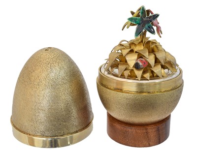 Lot 94 - A silver gilt and enamel 'surprise egg' by Stuart Devlin