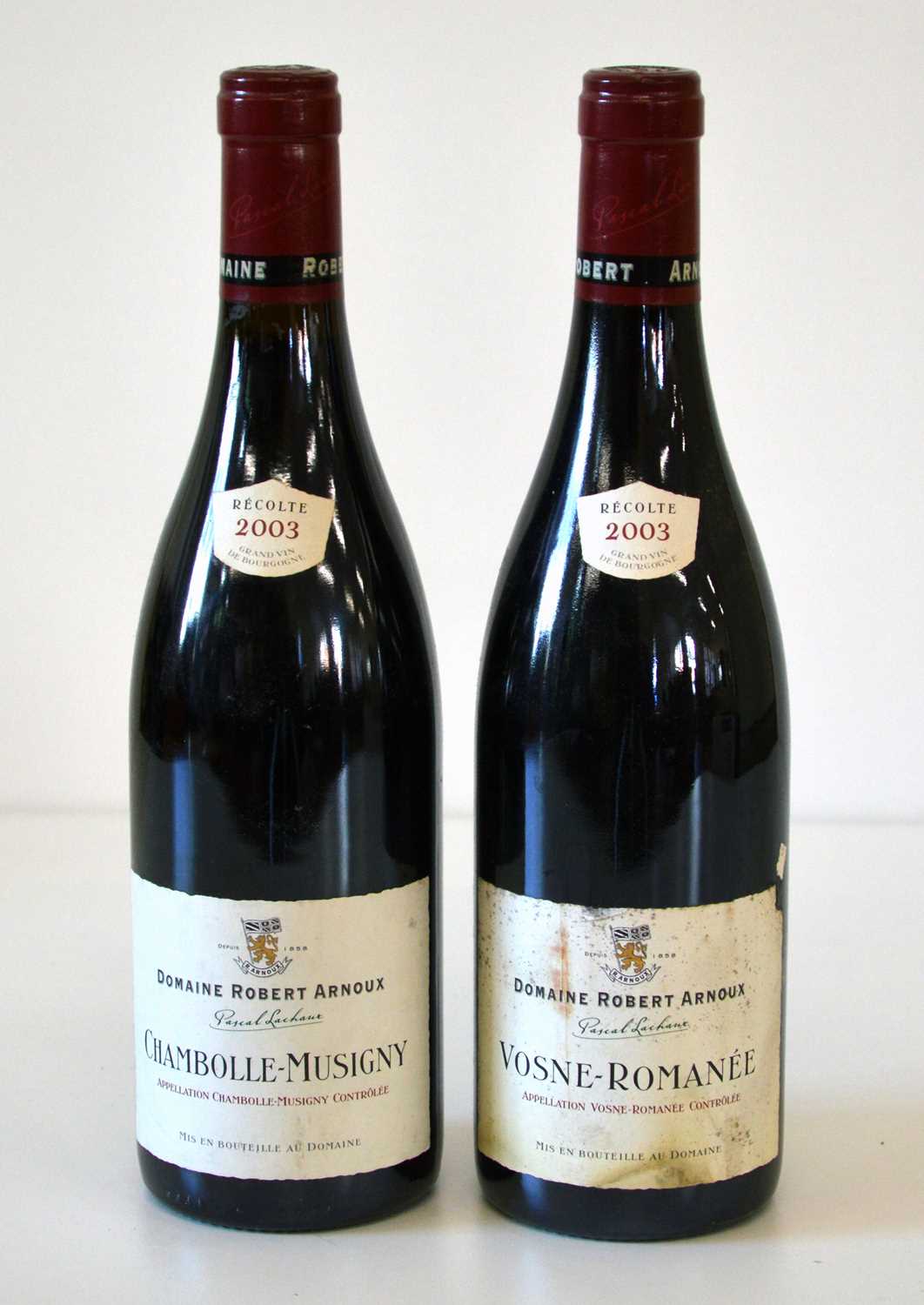 Lot 16 - 2 bottles Fine Red Burgundy from Domaine Arnoux - Lachaux