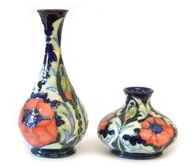 Lot 53 - Two Moorcroft Poppy Pattern Vases