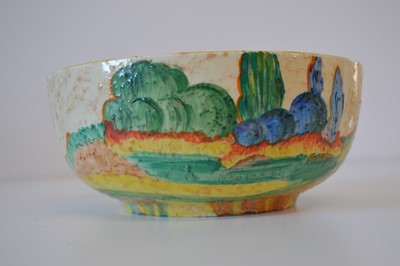 Lot 15 - Clarice Cliff Bizarre 'Patina Country' Pattern Bowl