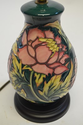 Lot 39 - Moorcroft Table Lamp with Shade