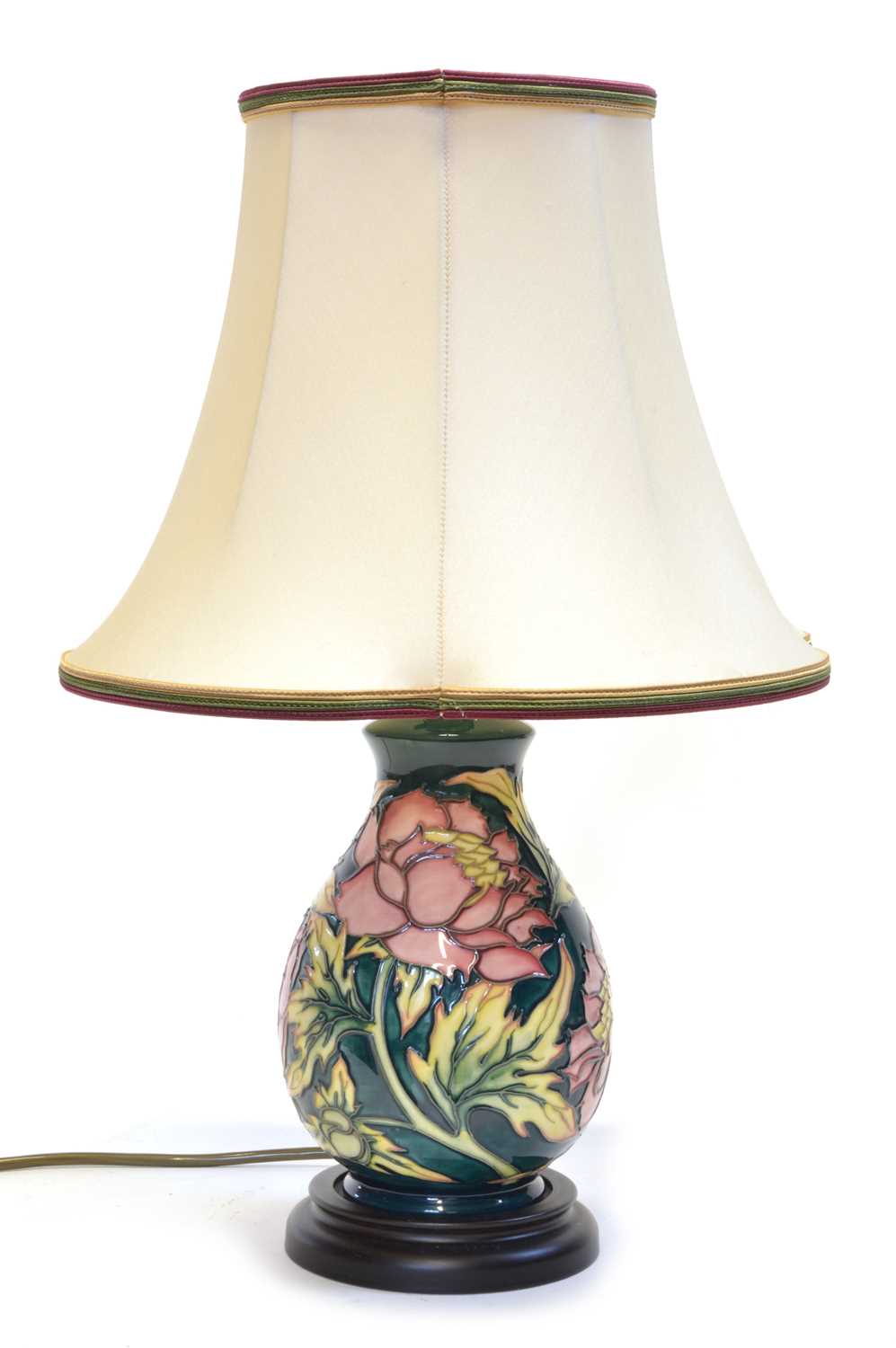 Lot 39 - Moorcroft Table Lamp with Shade