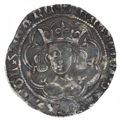 Lot 12 - King Henry VI, Pinecone-mascle issue groat, Calais Mint.