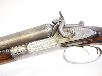 Lot 129 - Deactivated 12 bore side by side hammergun /...