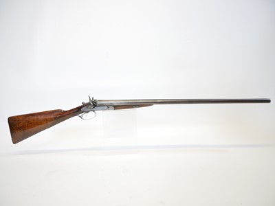 Lot 129 - Deactivated 12 bore side by side hammergun /...