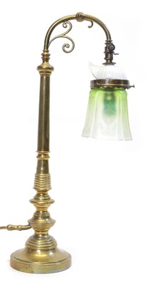 Lot 243 - Edwardian Brass Table Lamp