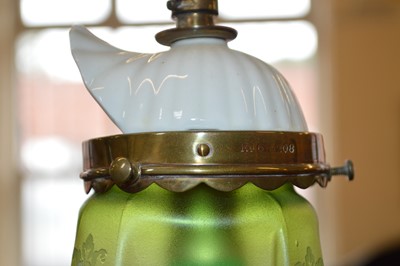 Lot 243 - Edwardian Brass Table Lamp