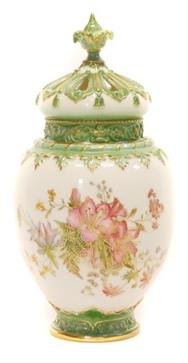 Lot 182 - Royal Worcester pot pourri vase