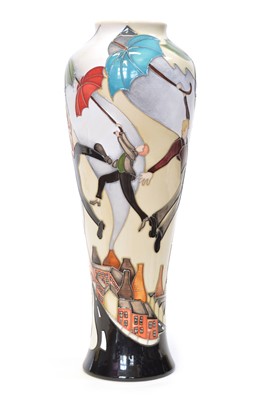 Lot 44 - Moorcroft Limited Edition 'Flying Umbrellas' Pattern Vase