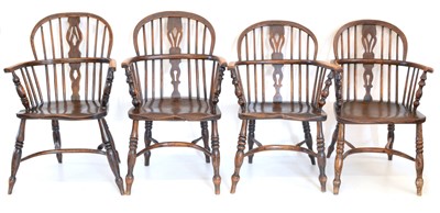 Lot 324 - Four Oak Windsor Chairs