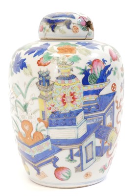 Lot 183 - Chinese ginger jar and cover