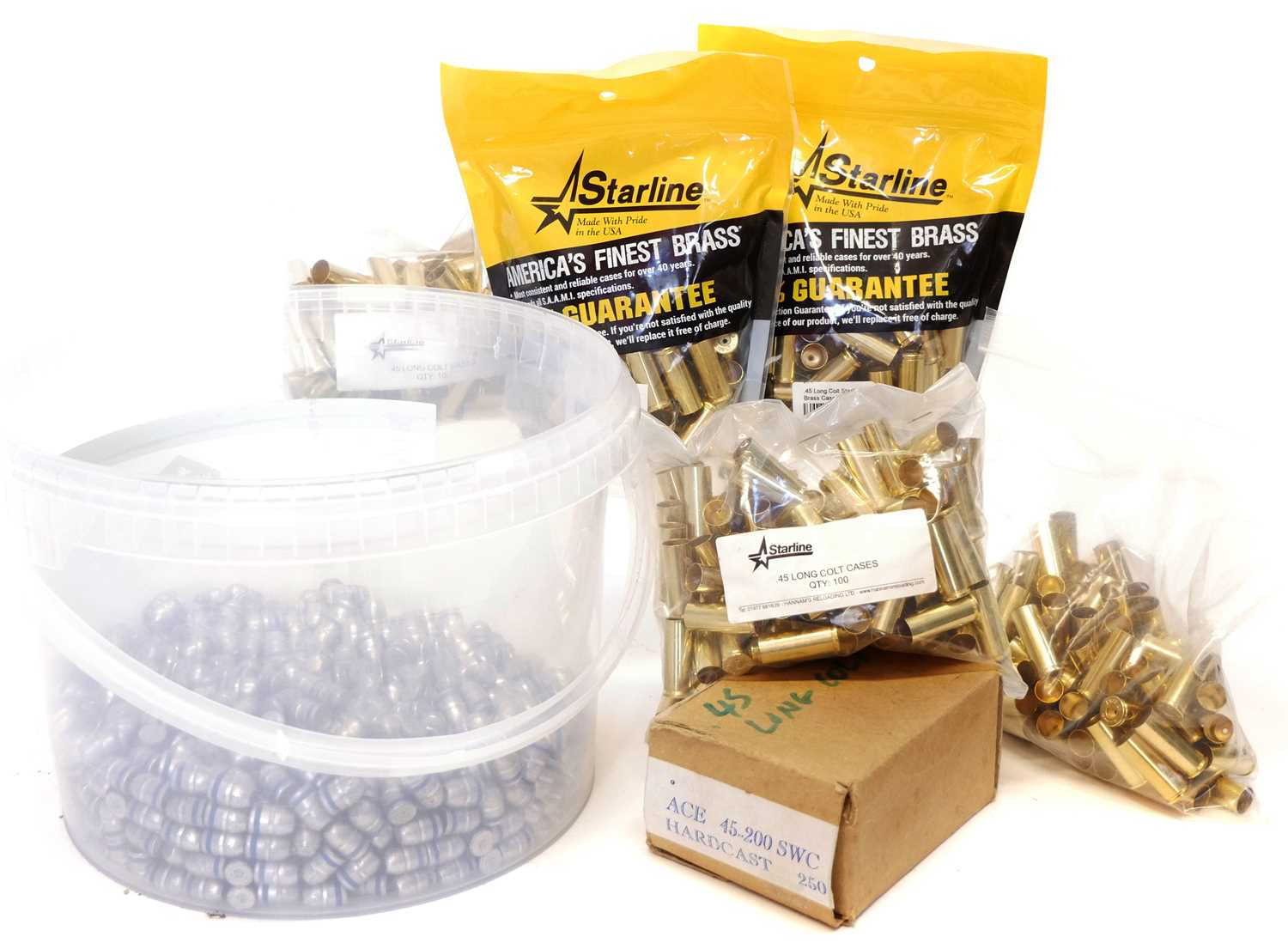 Lot 581 - .45 Long Colt reloading components