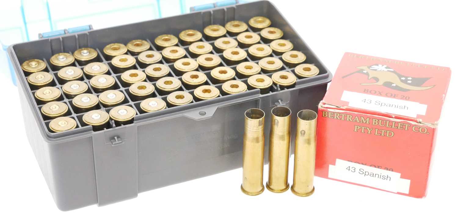 Lot 586 - .43 Spanish brass cases