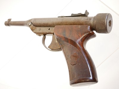Lot 142 - HY - Score .22 air pistol with leather holster