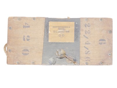 Lot 87 - Original wood ammunition chest for the .577 Snider