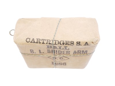 Lot 88 - One packet of ten original rounds of .577 Snider ammunition, LICENCE REQUIRED