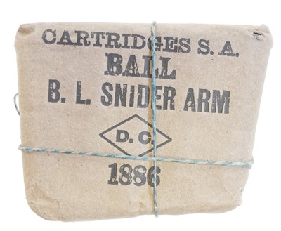 Lot 94 - One packet of ten original rounds of .577 Snider ammunition, LICENCE REQUIRED