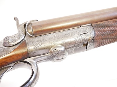 Lot 106 - Double barrel 12 bore pinfire shotgun by T&W Harrison London