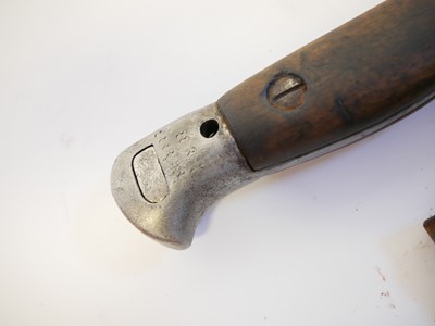 Lot 236 - Three British Lee Enfield rifle bayonets and scabbards