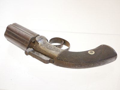 Lot 35 - Percussion pepperbox pistol