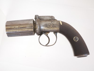 Lot 35 - Percussion pepperbox pistol