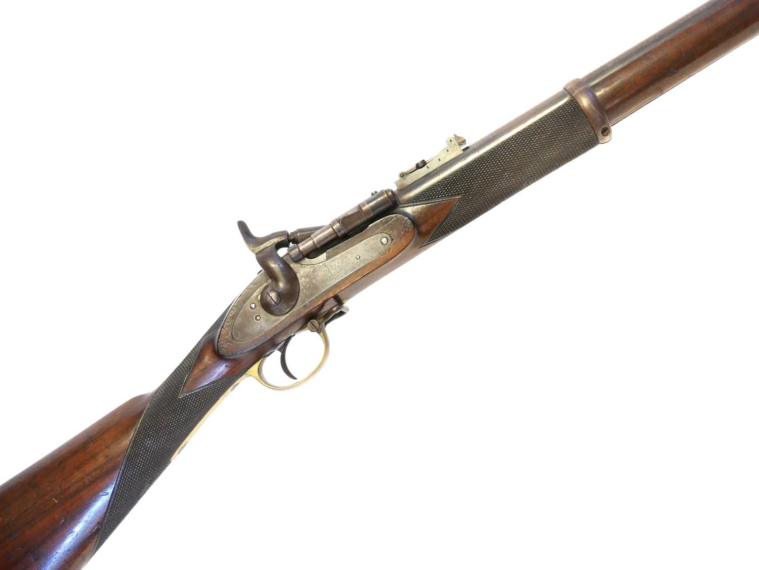 Lot 56 - Volunteer .577 three band Snider rifle by Velsey and Son