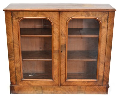Lot 338 - Victorian Figured Walnut Bookcase