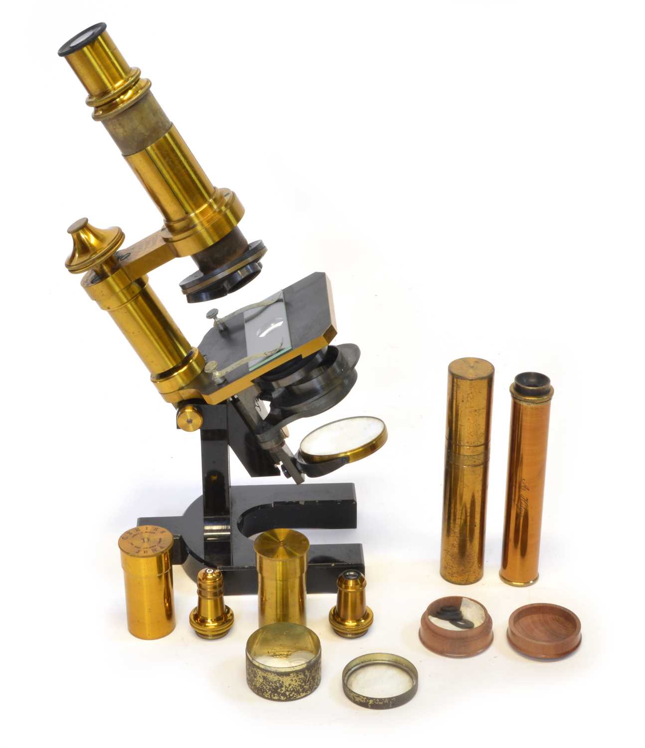 Lot 204 - Late 19th century Carl Zeiss Jena Cased Microscope