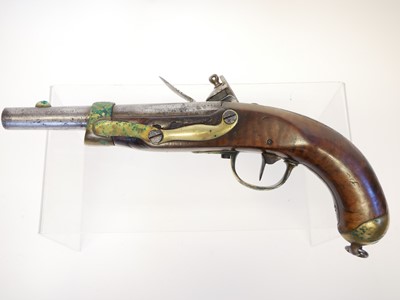 Lot 8 - French flintlock cavalry pistol