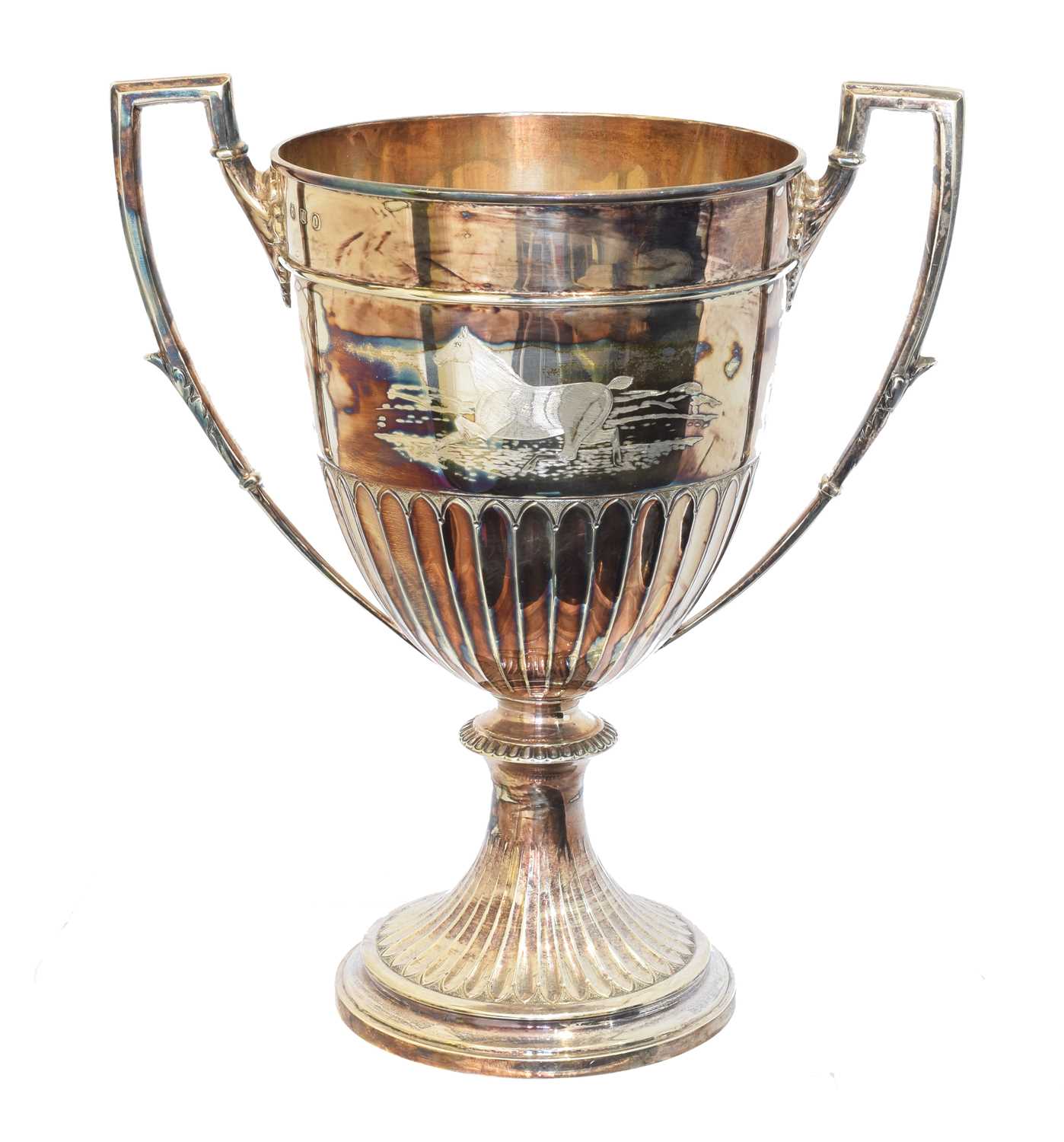 Lot 139 - A Victorian silver twin handled trophy