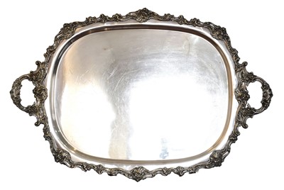 Lot 93 - A large EPNS twin handled tray by Elkington