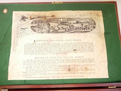 Lot 527 - Mahogany hand made gun box for two Colt revolvers