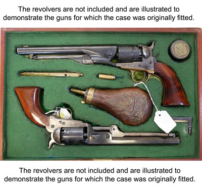 Lot 527 - Mahogany hand made gun box for two Colt revolvers