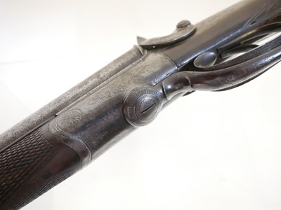 Lot 39 - Pinfire 28 bore rifled double barrel Howdah pistol by W. & J. Kavanah