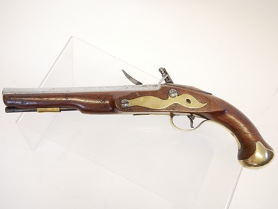 Lot 3 - Flintlock holster pistol by Sheppard