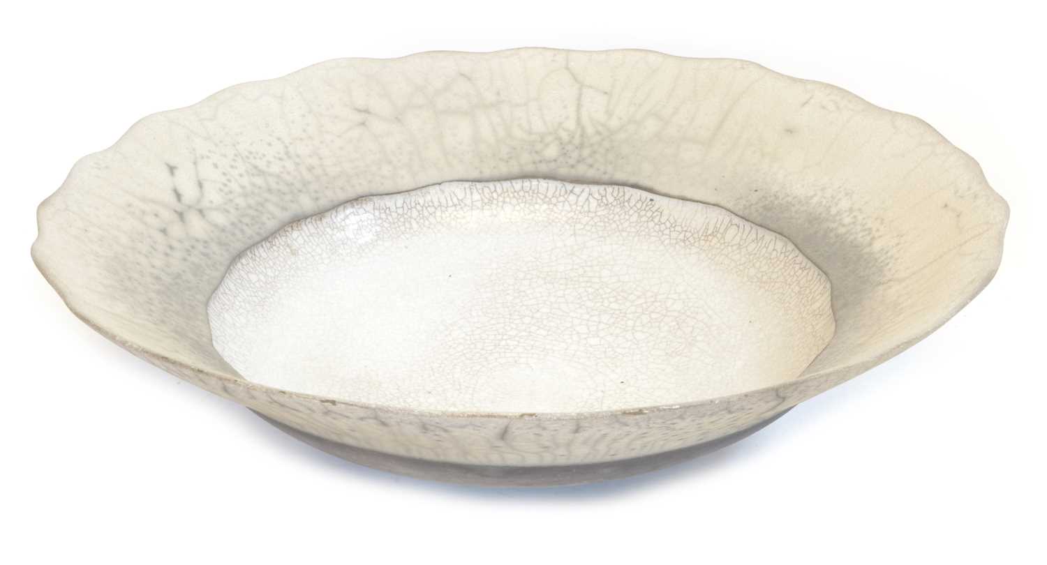 Lot 11 - Large Hand Coiled Raku Fired Bowl