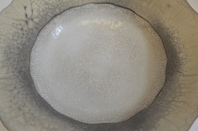 Lot 11 - Large Hand Coiled Raku Fired Bowl