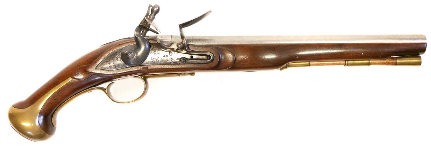 Lot 537 - Part built reproduction flintlock heavy dragoon pistol