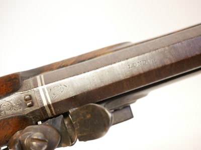 Lot 13 - Flintlock 28 bore pistol by Mortimer