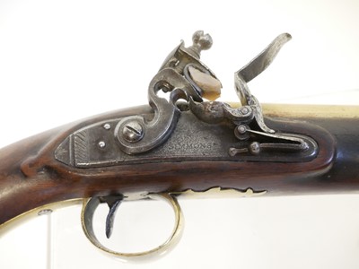 Lot 19 - Flintlock holster pistol by Simmons