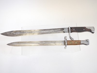 Lot 210 - German butcher bayonet  and a British 1888 pattern bayonet.