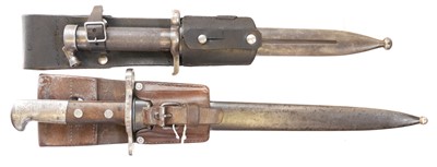 Lot 215 - Two bayonets, including a Schmidt Rubin M1918...