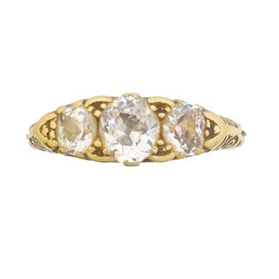 Lot 179 - A diamond three stone ring