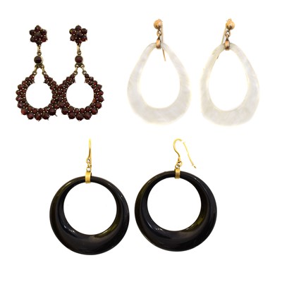 Lot 29 - Three pairs of earrings