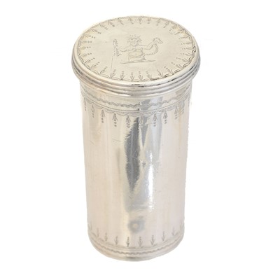 Lot 45 - A George III silver nutmeg grater