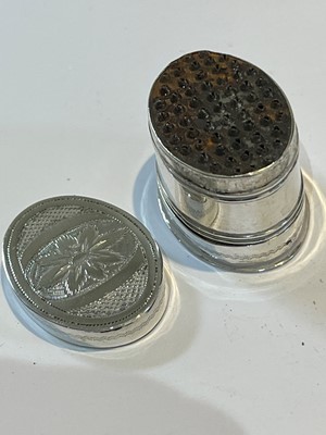 Lot 54 - A George III silver nutmeg grater