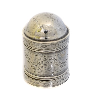 Lot 40 - A George III silver nutmeg grater